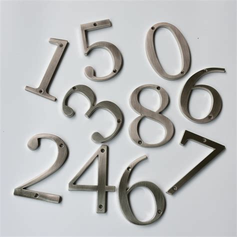 small metal house numbers|4 inch metal numbers.